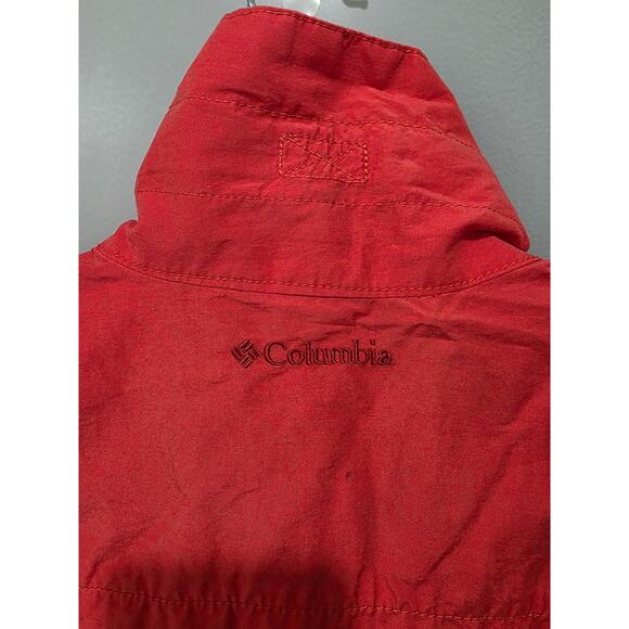 Vintage Columbia Red Zip Vest Womens L Hiking Trail Outdoor Utility Travel - Picture 5 of 6